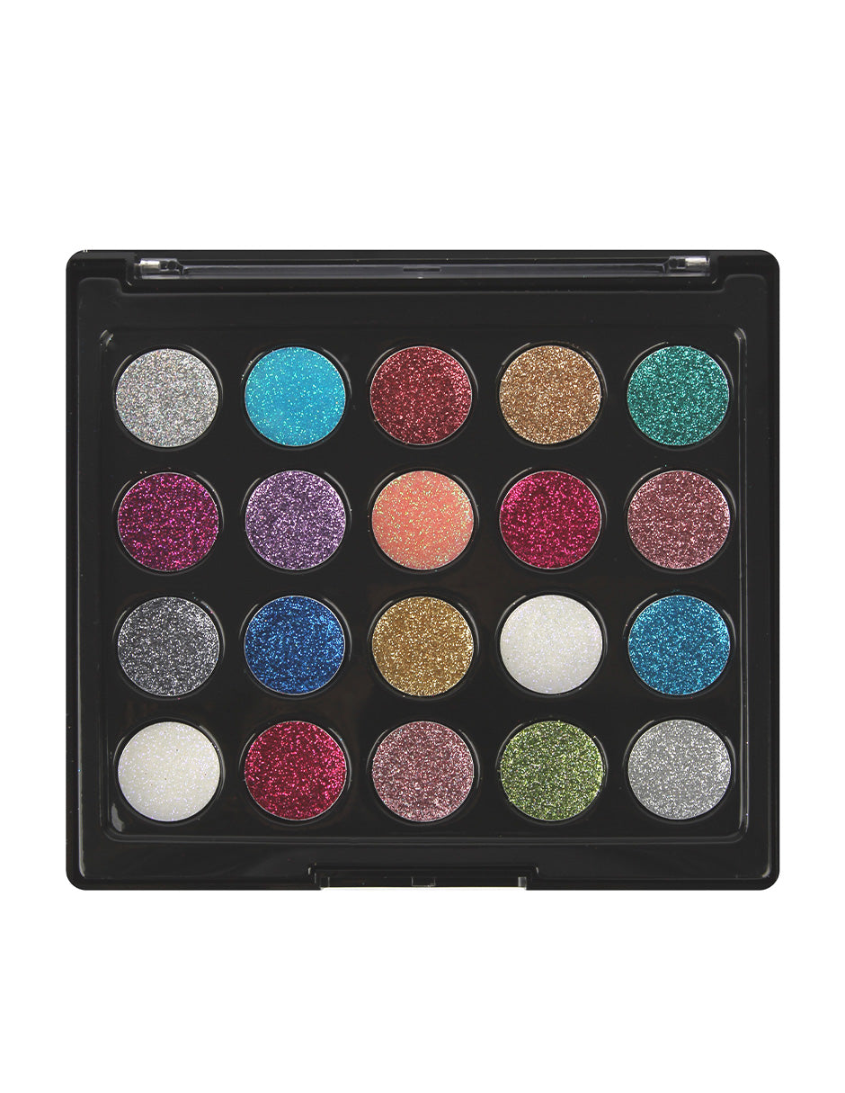 Paleta de Glitter en Gel de 20 Tonos