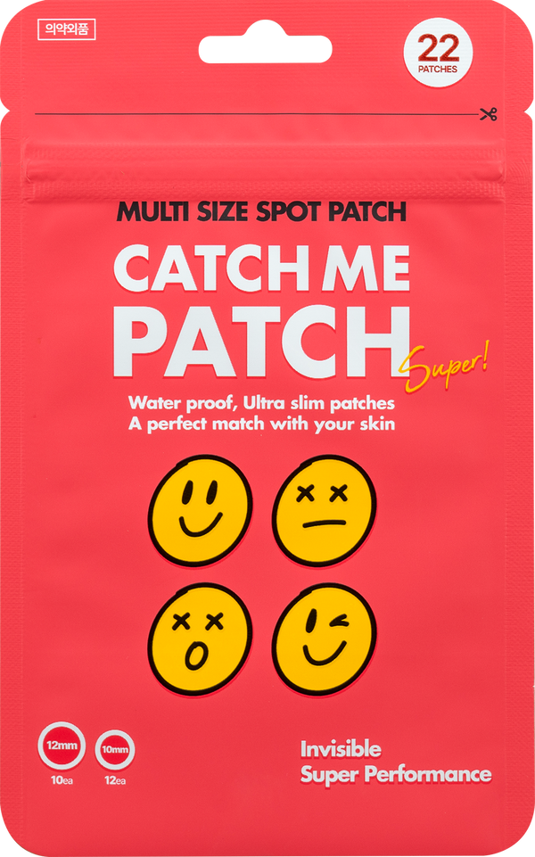 Parches Invisibles Antiacné Catch Me Patch – 22 Piezas Multi-Tamaño